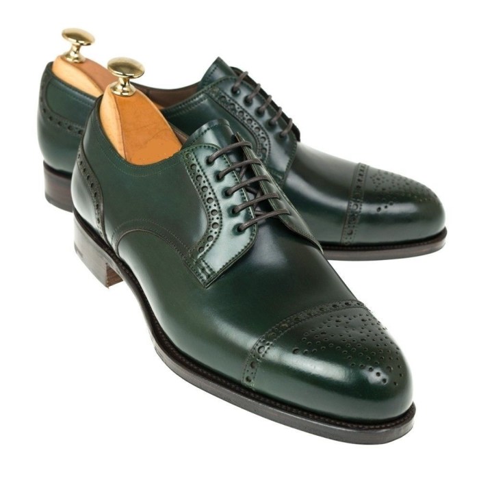 Mens dress shoes green