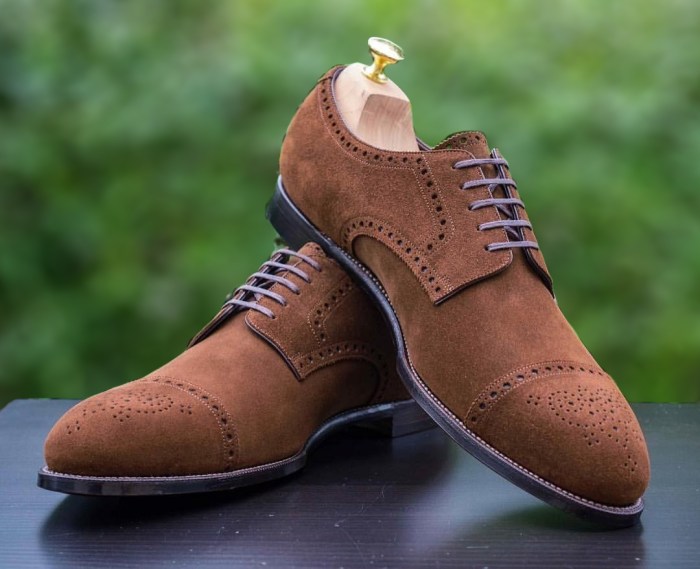 Mens brown cap toe dress shoes