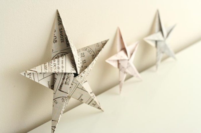 How to make a paper star christmas decoration