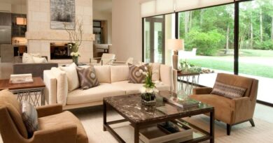 How to decor living room with bush