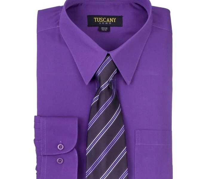 Purple men dress shirt