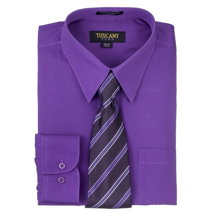 Purple men dress shirt