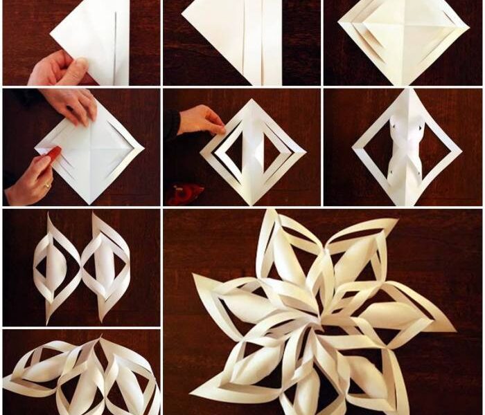 How to make a paper star christmas decoration