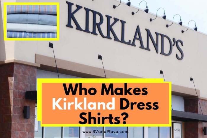 Who makes kirkland mens dress shirts