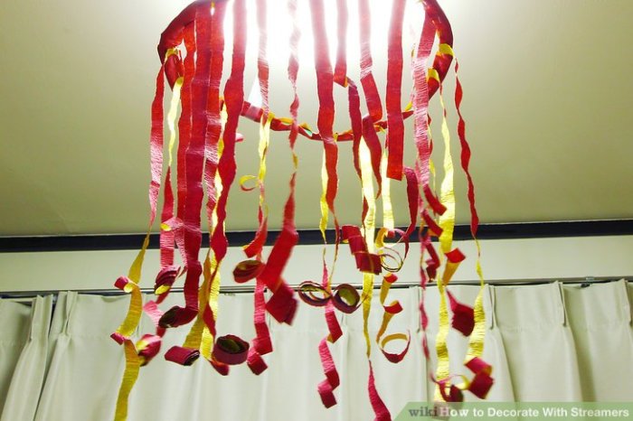 How to decorate a room with streamers