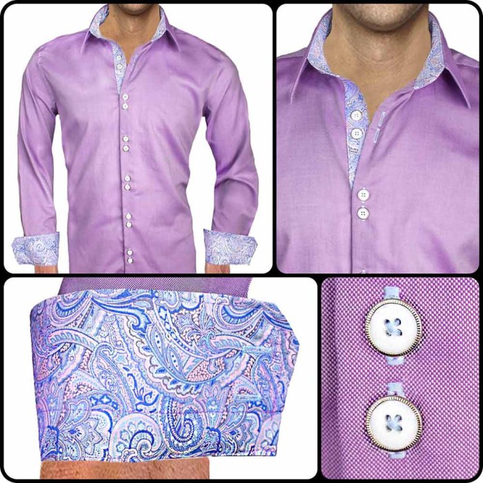 Light purple mens dress shirt