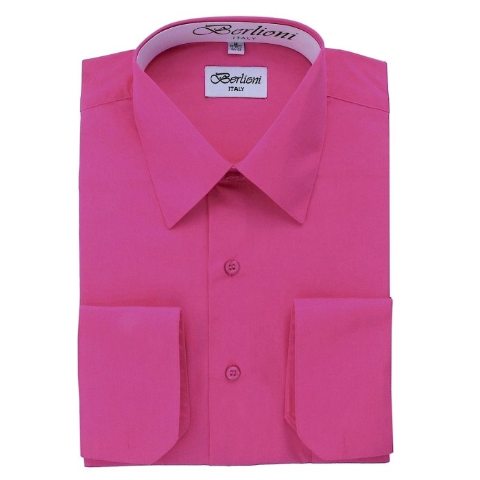 Men's fuschia dress shirt