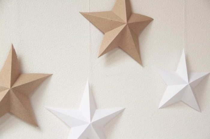 How to make a paper star christmas decoration