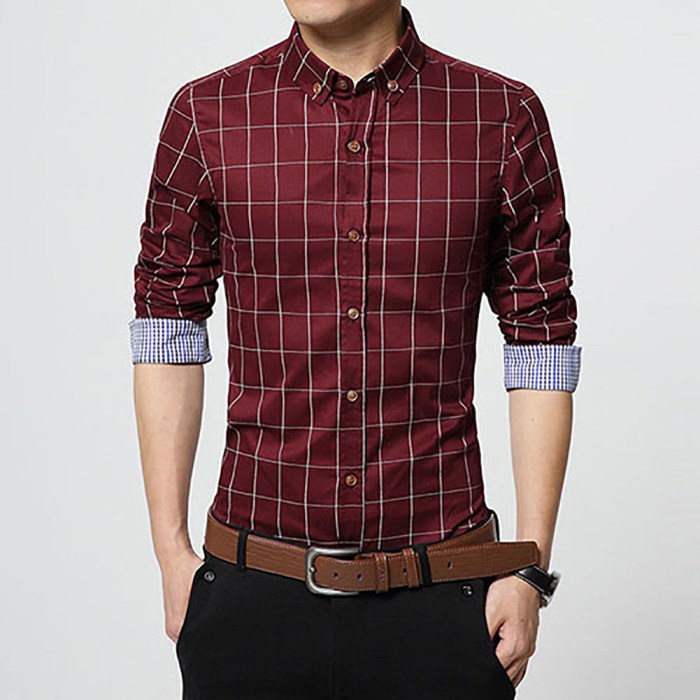 Mens plaid dress shirt