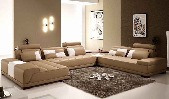 Desain interior warna coklat